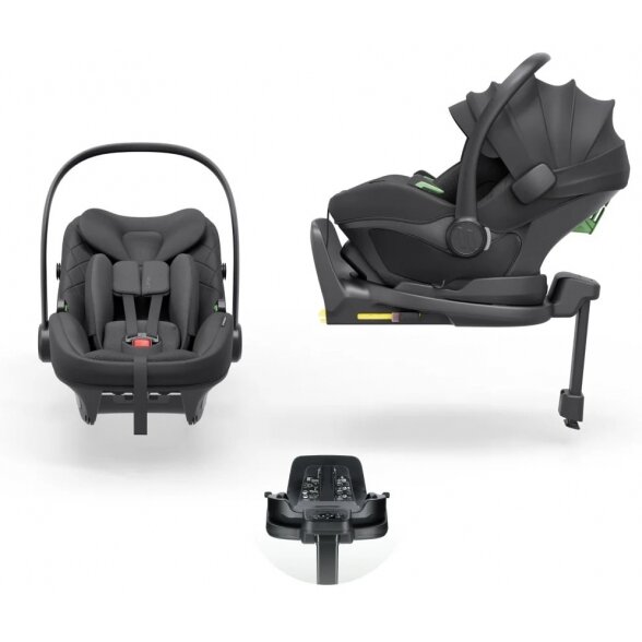 Avionaut Pixel 3 - lengva automobilinė kėdutė su isofix baze | Black