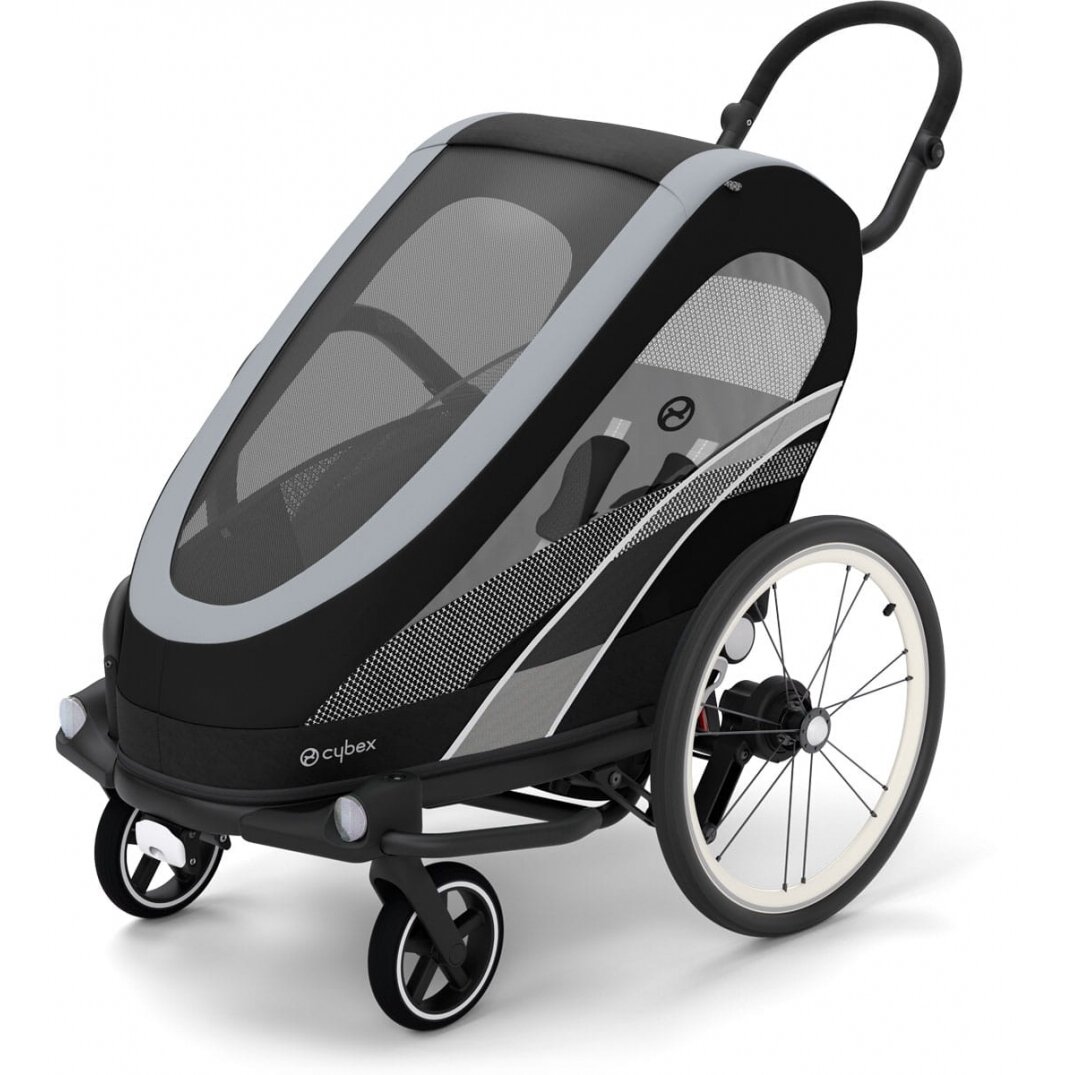 "Cybex Sport Zeno Bike" - dviračių priekaba, sportinis vežimėlis | All Black 1 "Cybex Sport Zeno Bike" - dviračių priekaba, sportinis vežimėlis | All Black 1