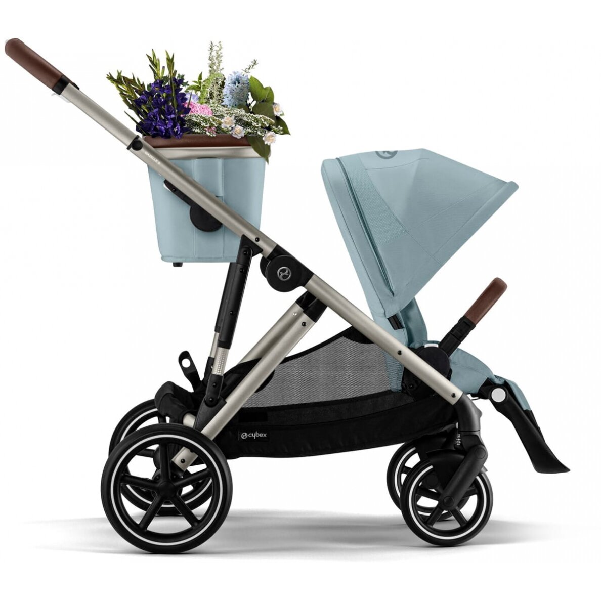 Cybex Gazelle S 2.0 - vaikiškas vežimėlis su dviviečiu vežimėlio funkcija | TPE Sky Blue Cybex Gazelle S 2.0 - vaikiškas vežimėlis su dviviečiu vežimėlio funkcija | TPE Sky Blue