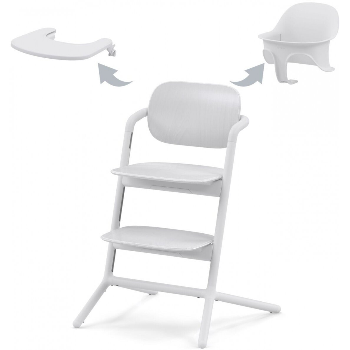 "Cybex Lemo 2" - maitinimo kėdutė, 3in1 | All white