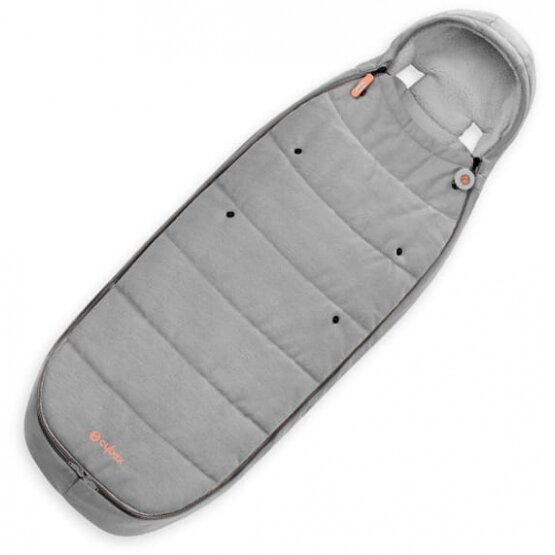 "Cybex Footmuff Gold" - žieminis miegmaišis vaikiškam vežimėliui | Lava Grey