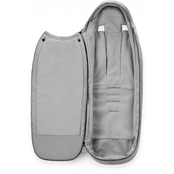 "Cybex Footmuff Gold" - žieminis miegmaišis vaikiškam vežimėliui | Lava Grey 1