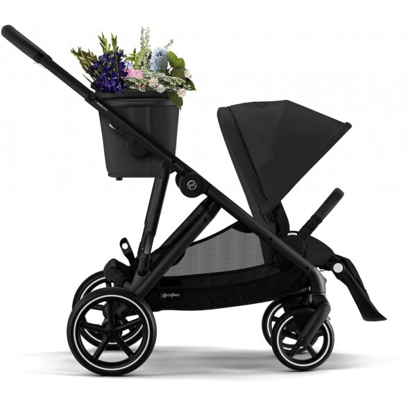 Cybex Gazelle S 2.0 - vaikiškas vežimėlis su dviviečiu vežimėlio funkcija | BLK Moon Black Cybex Gazelle S 2.0 - vaikiškas vežimėlis su dviviečiu vežimėlio funkcija | BLK Moon Black