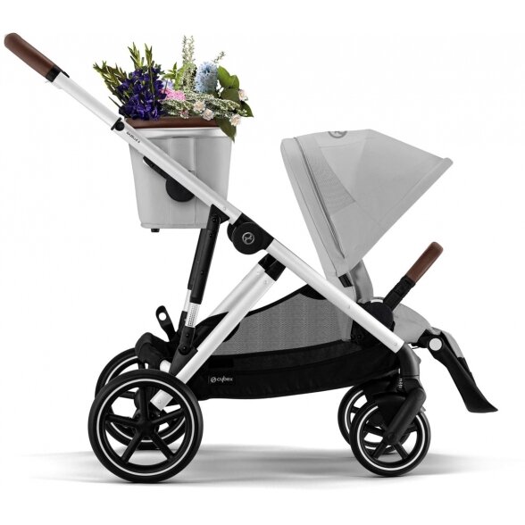 Cybex Gazelle S 2.0 - vaikiškas vežimėlis su dviviečiu vežimėlio funkcija | SLV Lava Grey Cybex Gazelle S 2.0 - vaikiškas vežimėlis su dviviečiu vežimėlio funkcija | SLV Lava Grey