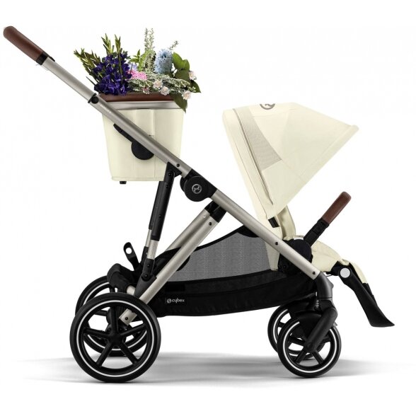 Cybex Gazelle S 2.0 - vaikiškas vežimėlis su dviviečiu vežimėlio funkcija | TPE Seashell Beige Cybex Gazelle S 2.0 - vaikiškas vežimėlis su dviviečiu vežimėlio funkcija | TPE Seashell Beige