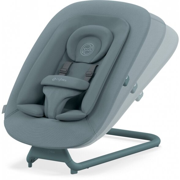 "Cybex Lemo 2.0 Bouncer" - gultukas kūdikiams | Akmens mėlyna 3 "Cybex Lemo 2.0 Bouncer" - gultukas kūdikiams | Akmens mėlyna 3