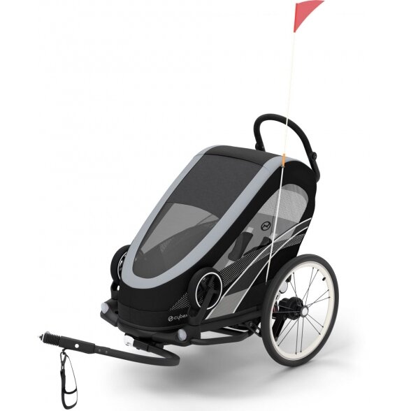 "Cybex Sport Zeno Bike" - dviračių priekaba, sportinis vežimėlis | All Black "Cybex Sport Zeno Bike" - dviračių priekaba, sportinis vežimėlis | All Black