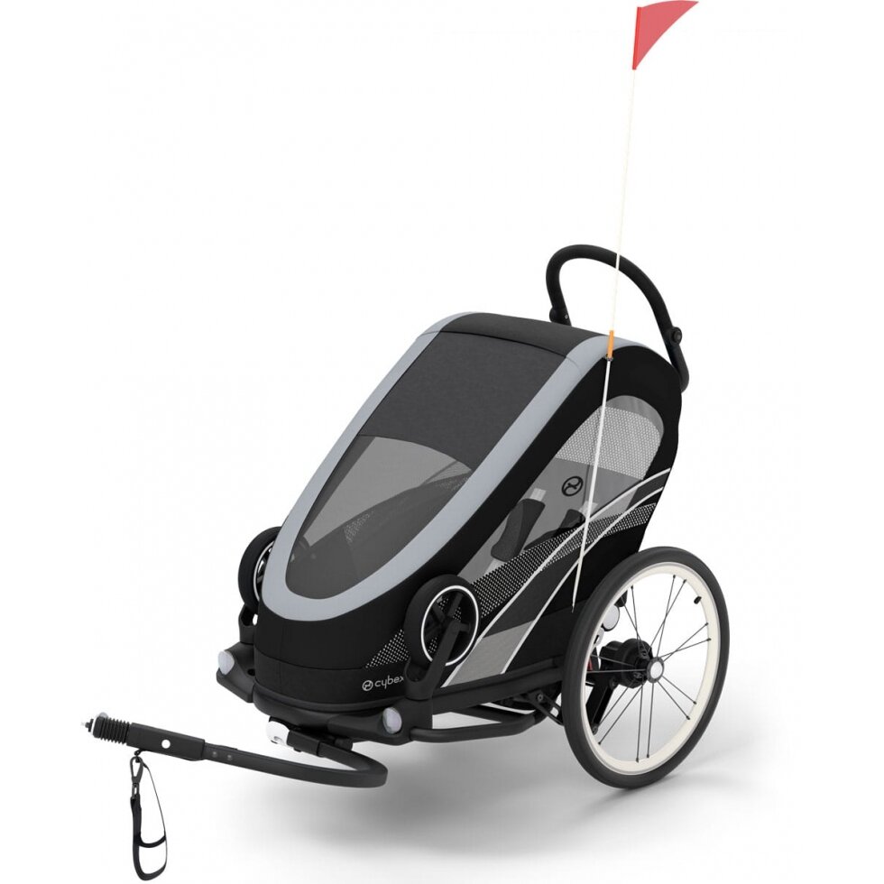 "Cybex Sport Zeno Bike" - dviračių priekaba, sportinis vežimėlis | All Black "Cybex Sport Zeno Bike" - dviračių priekaba, sportinis vežimėlis | All Black