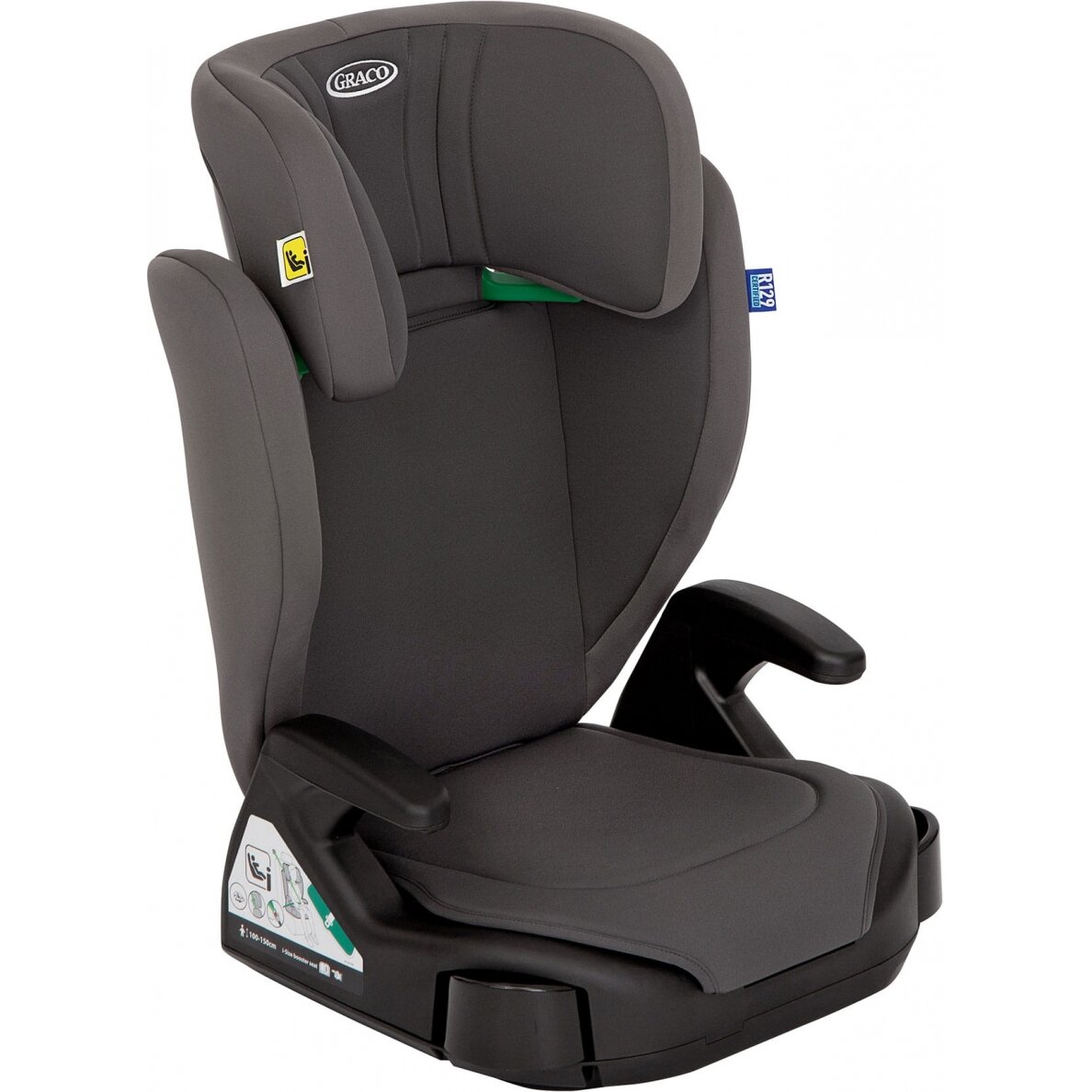 Graco Junior Maxi i-Size - automobilinė kėdutė 100-150 cm | Iron Graco Junior Maxi i-Size - automobilinė kėdutė 100-150 cm | Iron