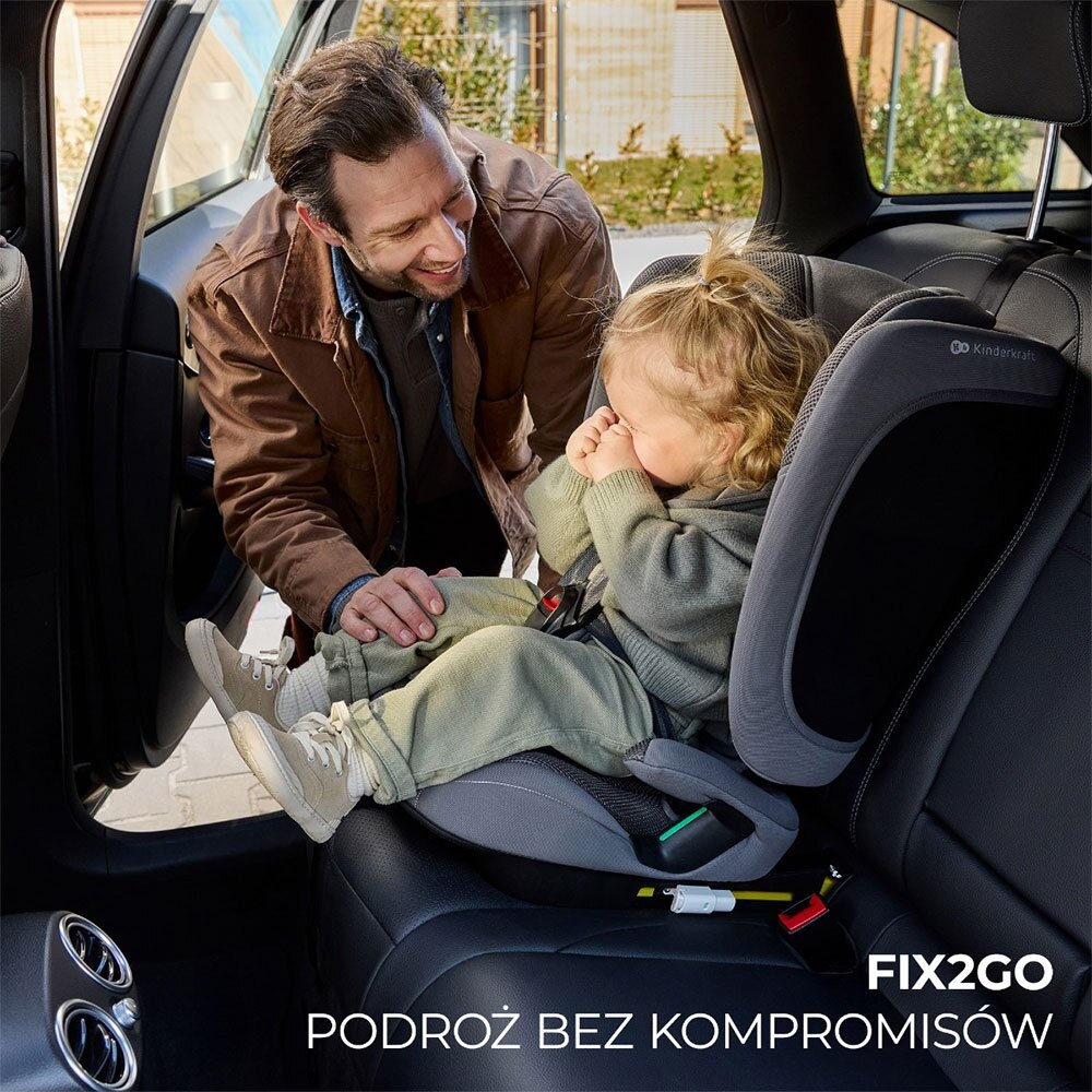 Kinderkraft Fix2Go - autokėdutė 76-150 cm, ~9-36 kg | Green 1