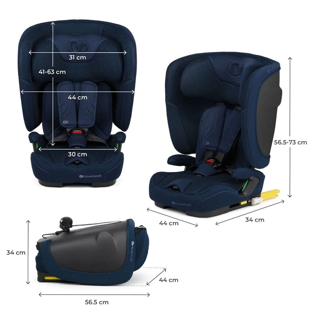 Kinderkraft Fix2Go - autokėdutė 76-150 cm, ~9-36 kg | Navy 12 Kinderkraft Fix2Go - autokėdutė 76-150 cm, ~9-36 kg | Navy 12