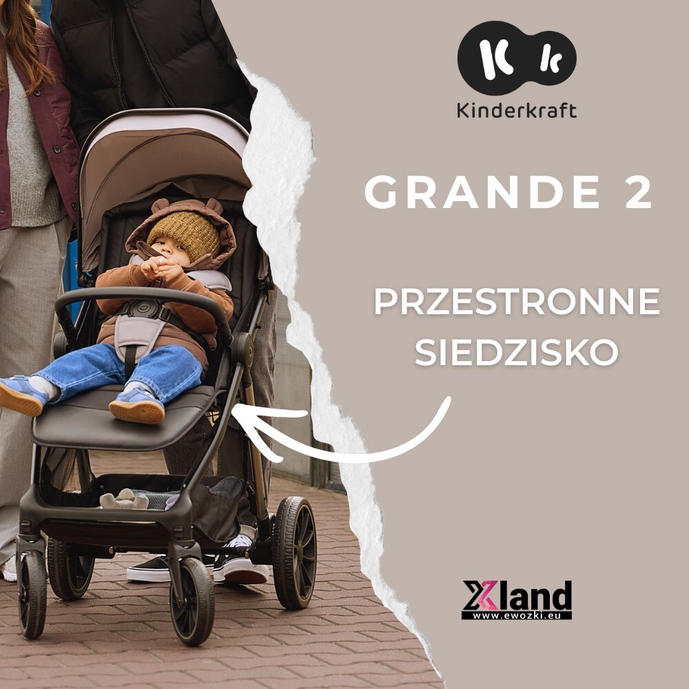 Kinderkraft Grande 2 - vaikiškas sportinis vežimėlis | Sand Beige 1