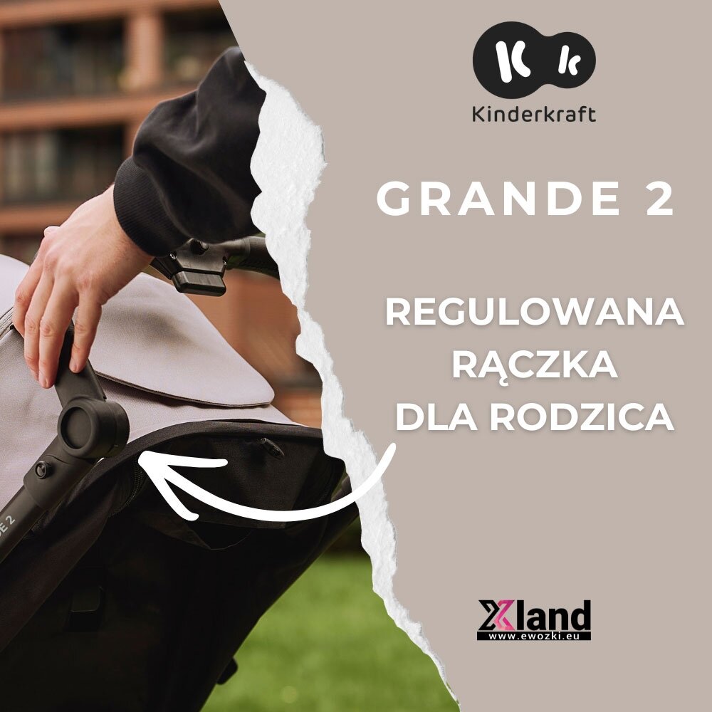 Kinderkraft Grande 2 - vaikiškas sportinis vežimėlis | Sand Beige 5