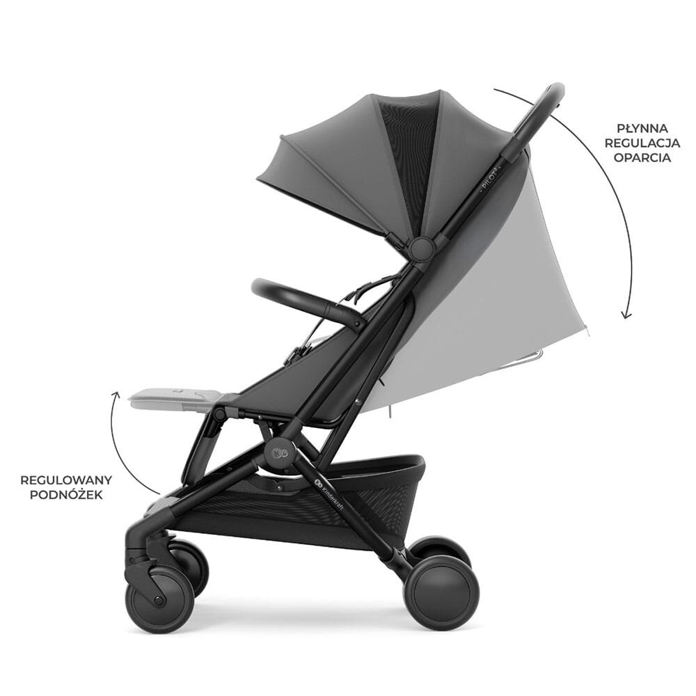 Kinderkraft Pilot 2 - sportinis vežimėlis lėktuvinis | Grey 4 Kinderkraft Pilot 2 - sportinis vežimėlis lėktuvinis | Grey 4