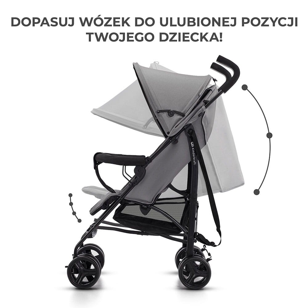 Kinderkraft Tik - vaikiškas vežimėlis, skėtukas | Stone Beige 2 Kinderkraft Tik - vaikiškas vežimėlis, skėtukas | Stone Beige 2