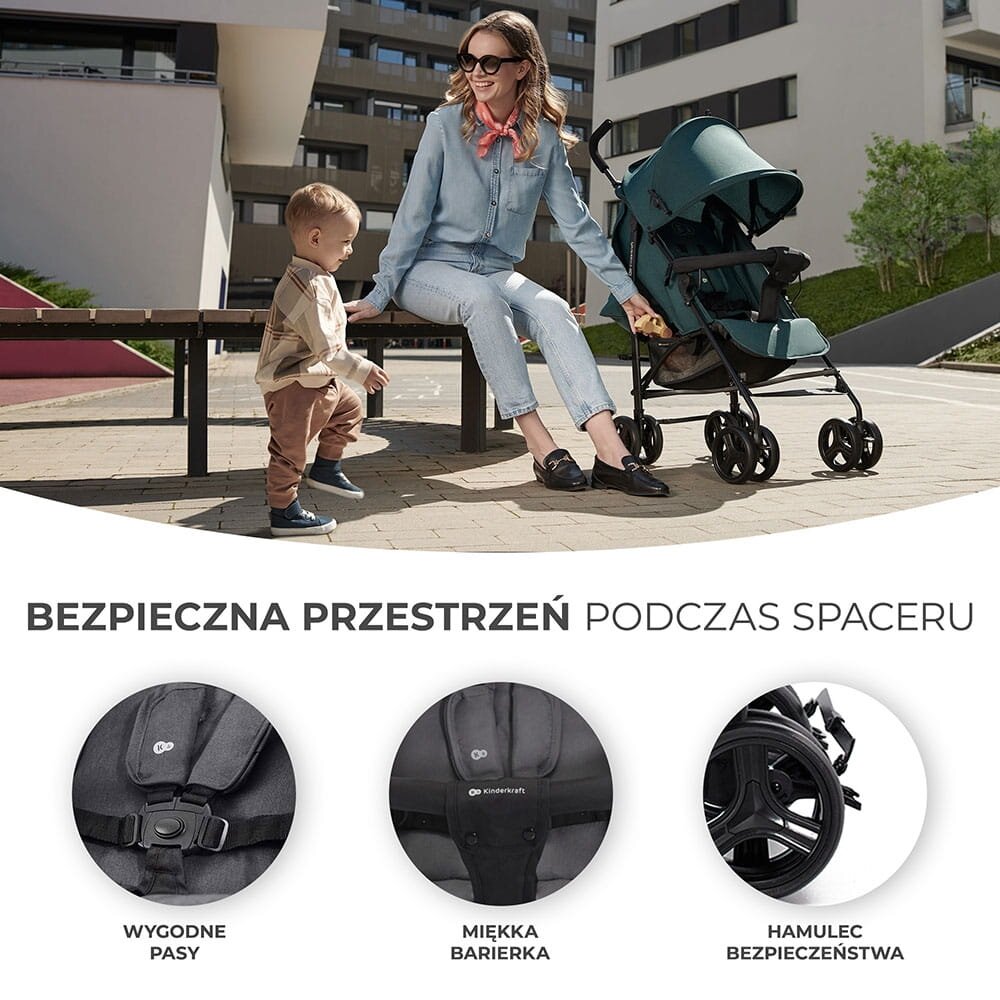 Kinderkraft Tik - vaikiškas vežimėlis, skėtukas | Stone Beige 5 Kinderkraft Tik - vaikiškas vežimėlis, skėtukas | Stone Beige 5
