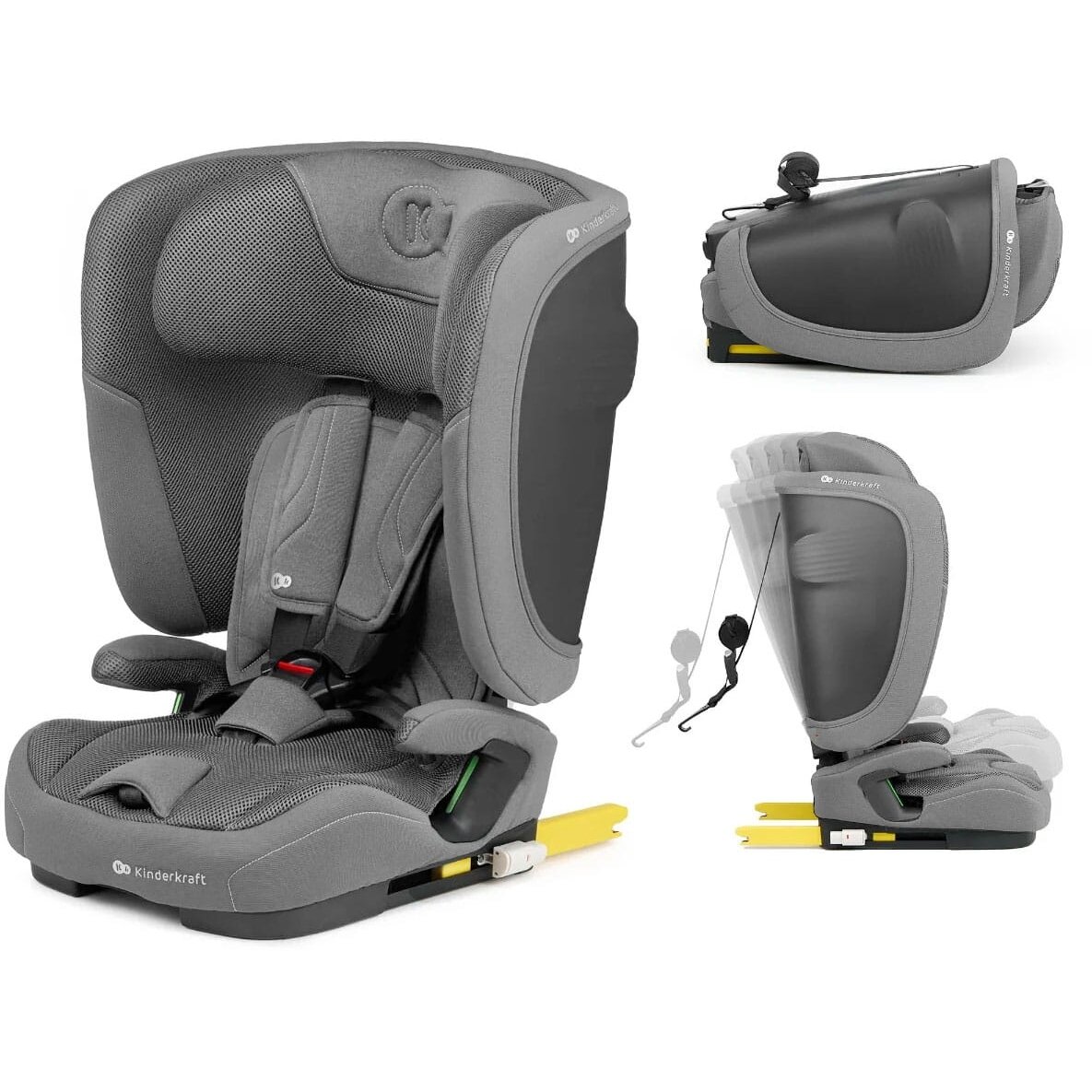 Kinderkraft Fix2Go - autokėdutė 76-150 cm, ~9-36 kg | Grey Kinderkraft Fix2Go - autokėdutė 76-150 cm, ~9-36 kg | Grey