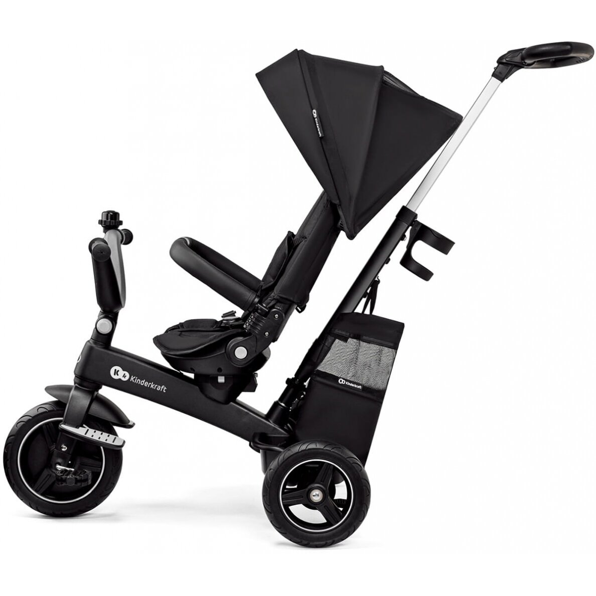 Kinderkraft EasyTwist - triratukas su pasukama sėdyne | Juoda 3 Kinderkraft EasyTwist - triratukas su pasukama sėdyne | Juoda 3