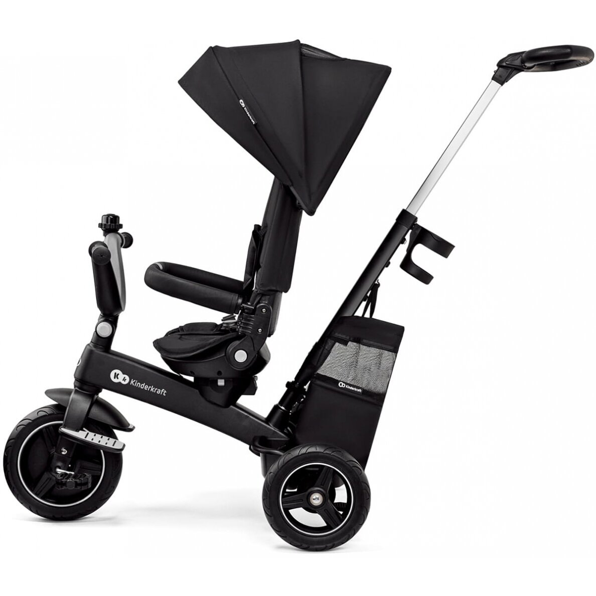Kinderkraft EasyTwist - triratukas su pasukama sėdyne | Juoda 4 Kinderkraft EasyTwist - triratukas su pasukama sėdyne | Juoda 4