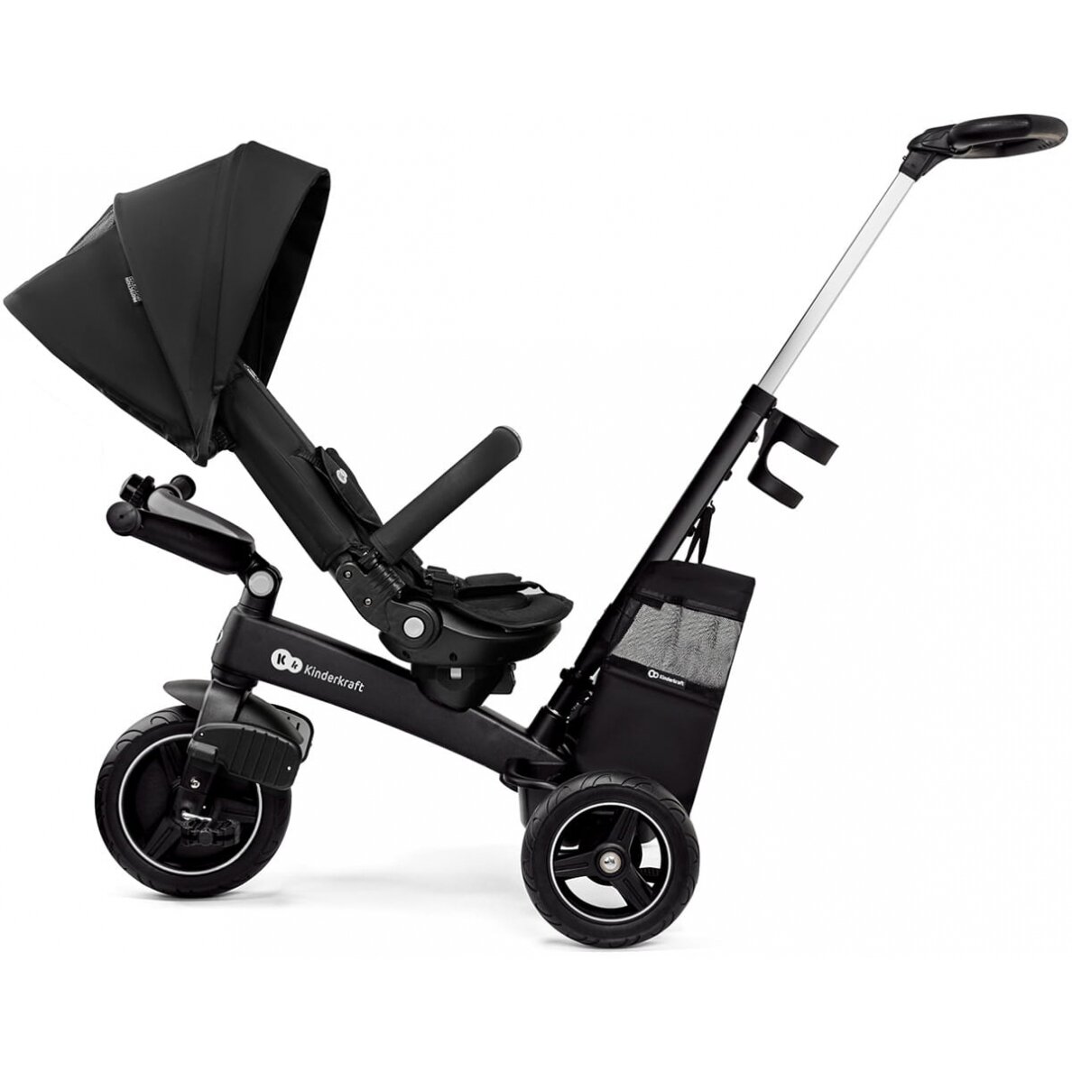 Kinderkraft EasyTwist - triratukas su pasukama sėdyne | Juoda 5 Kinderkraft EasyTwist - triratukas su pasukama sėdyne | Juoda 5