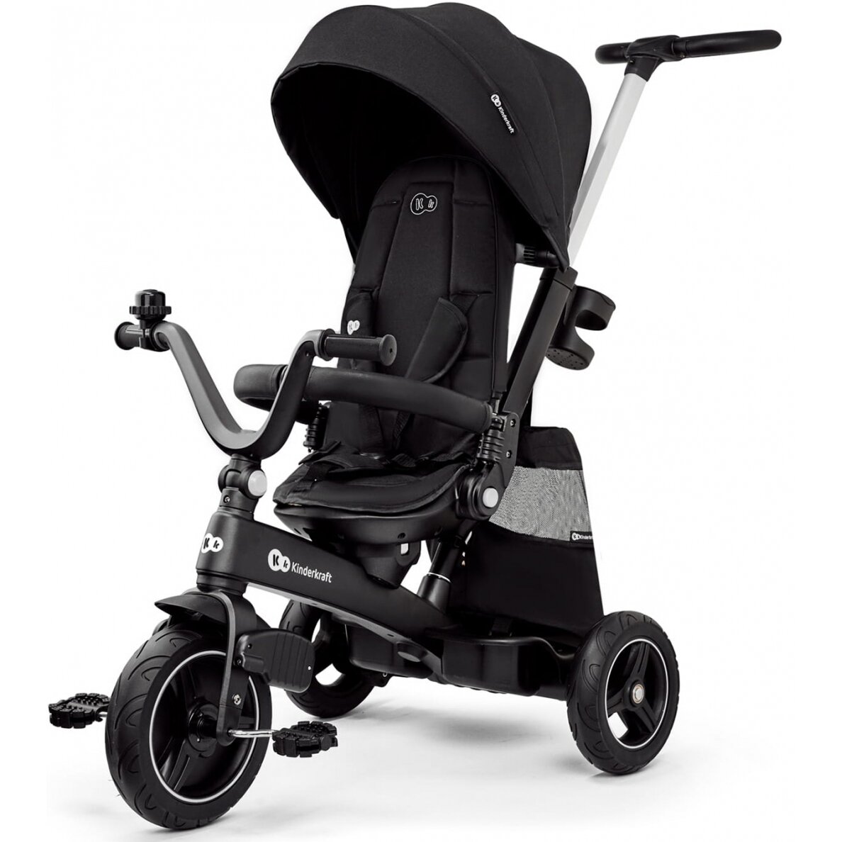 Kinderkraft EasyTwist - triratukas su pasukama sėdyne | Juoda Kinderkraft EasyTwist - triratukas su pasukama sėdyne | Juoda