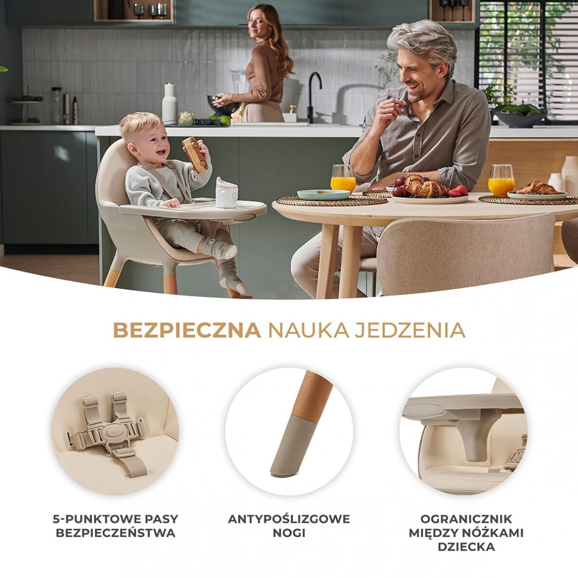Kinderkraft Fini 2 - maitinimo kėdutė 2in1 | Grey 4 Kinderkraft Fini 2 - maitinimo kėdutė 2in1 | Grey 4