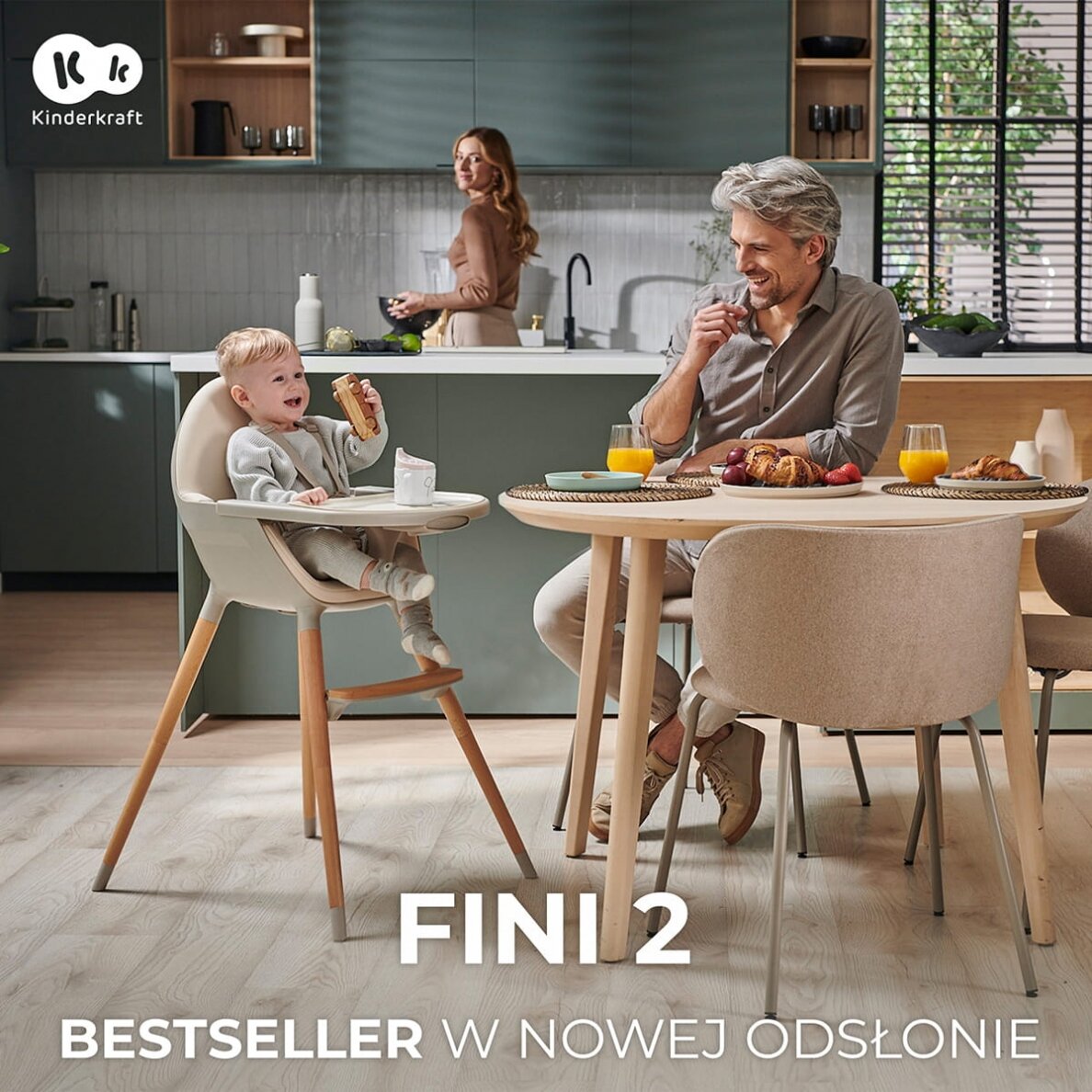 Kinderkraft Fini 2 - maitinimo kėdutė 2in1 | Grey 7 Kinderkraft Fini 2 - maitinimo kėdutė 2in1 | Grey 7