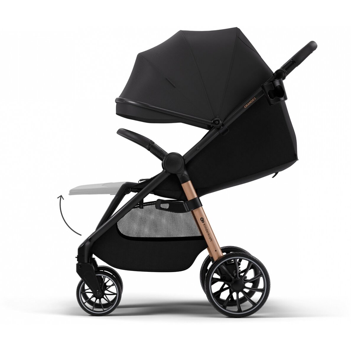 Kinderkraft Grande 2 - vaikiškas sportinis vežimėlis | Midnight Black 2 Kinderkraft Grande 2 - vaikiškas sportinis vežimėlis | Midnight Black 2
