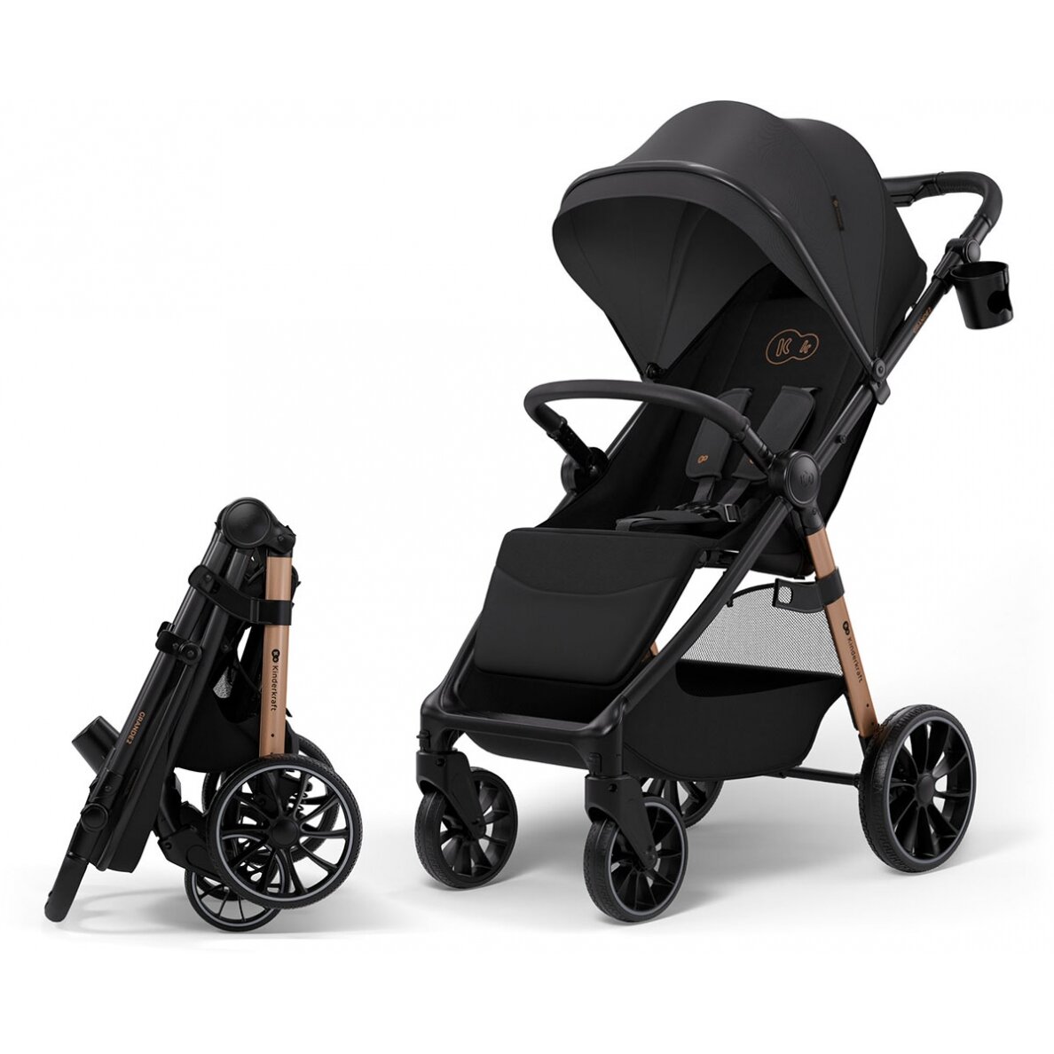 Kinderkraft Grande 2 - vaikiškas sportinis vežimėlis | Midnight Black Kinderkraft Grande 2 - vaikiškas sportinis vežimėlis | Midnight Black