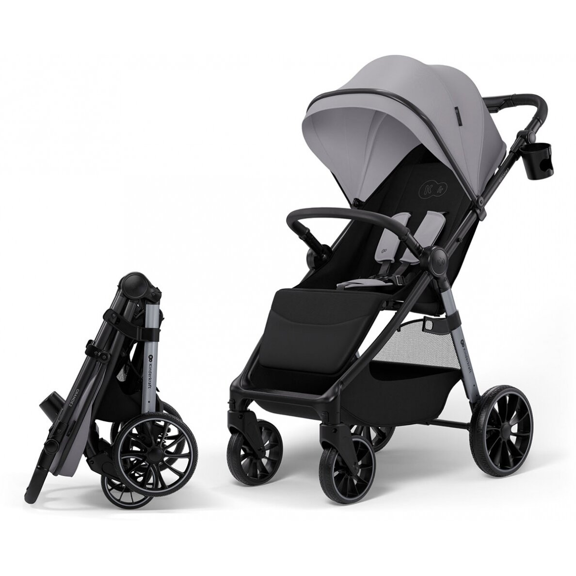 Kinderkraft Grande 2 - vaikiškas sportinis vežimėlis | Moonlight Grey Kinderkraft Grande 2 - vaikiškas sportinis vežimėlis | Moonlight Grey
