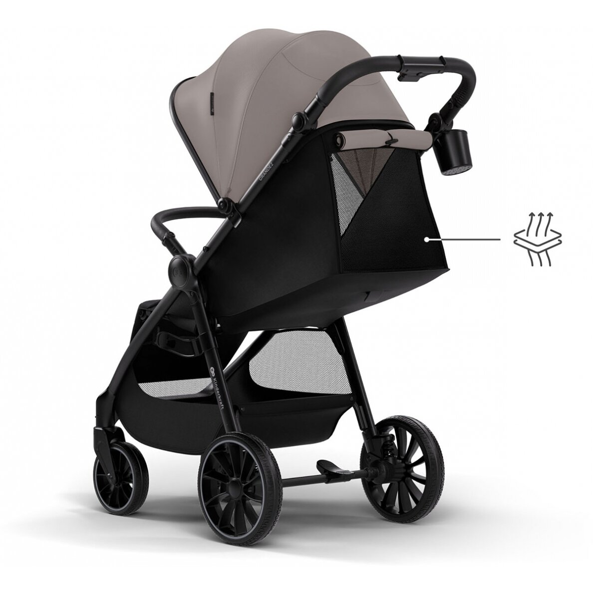 Kinderkraft Grande 2 - vaikiškas sportinis vežimėlis | Sand Beige 10