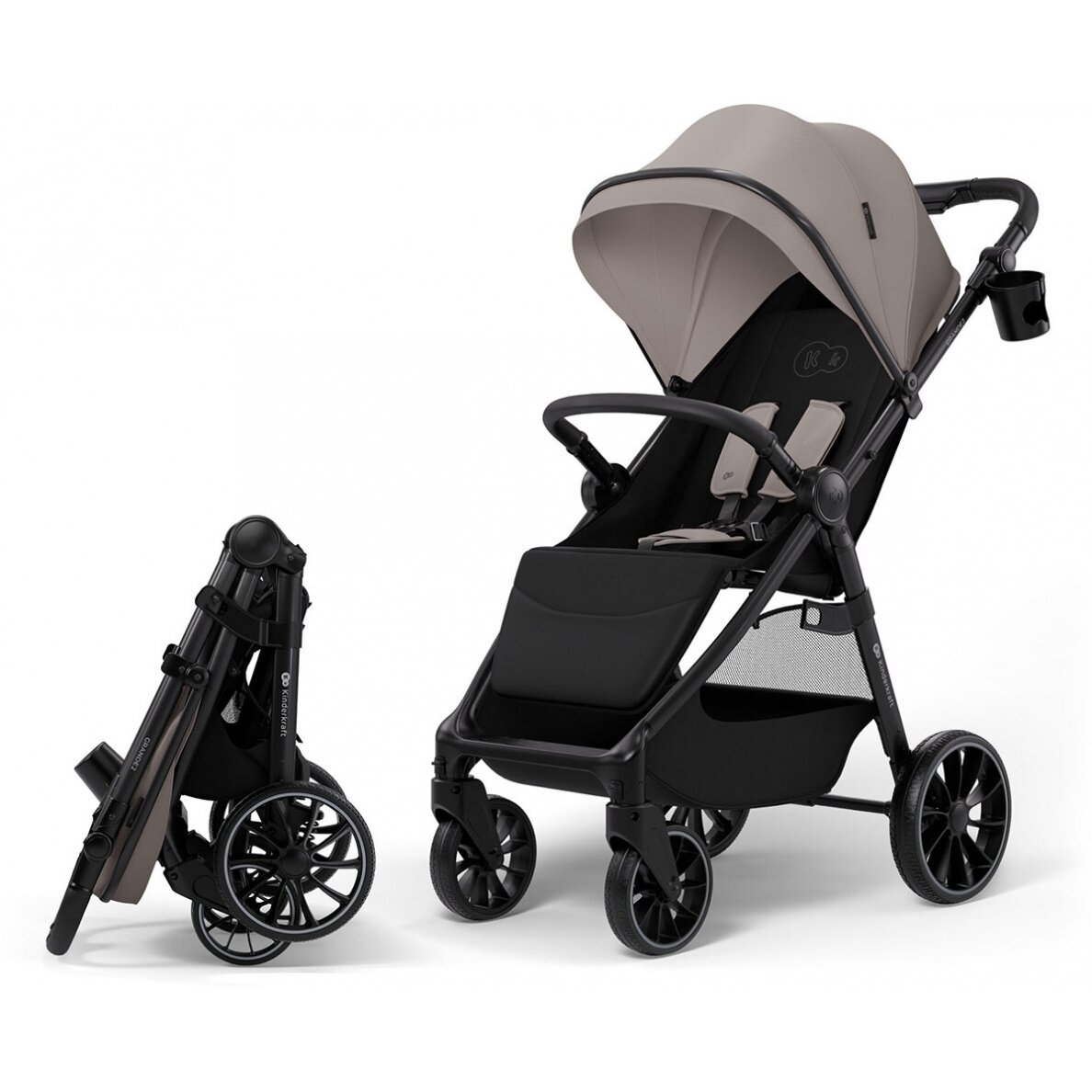 Kinderkraft Grande 2 - vaikiškas sportinis vežimėlis | Sand Beige