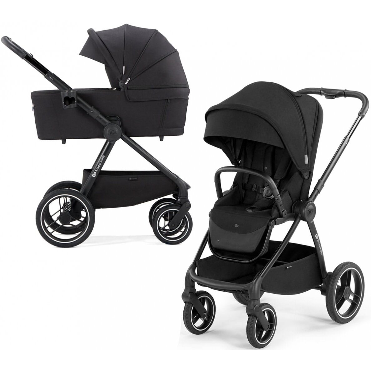 "Kinderkraft Nea" - daugiafunkcinis vežimėlis "2-in-1" su galimybe "3-in-1" | Midnight Black "Kinderkraft Nea" - daugiafunkcinis vežimėlis "2-in-1" su galimybe "3-in-1" | Midnight Black