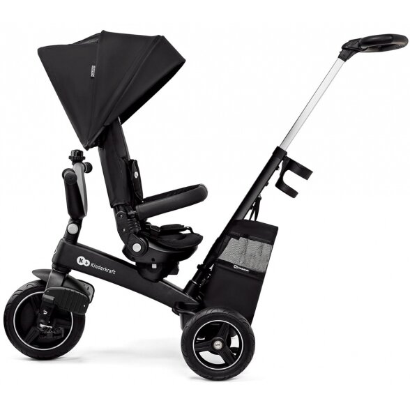 Kinderkraft EasyTwist - triratukas su pasukama sėdyne | Juoda 2 Kinderkraft EasyTwist - triratukas su pasukama sėdyne | Juoda 2