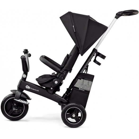 Kinderkraft EasyTwist - triratukas su pasukama sėdyne | Juoda 3 Kinderkraft EasyTwist - triratukas su pasukama sėdyne | Juoda 3