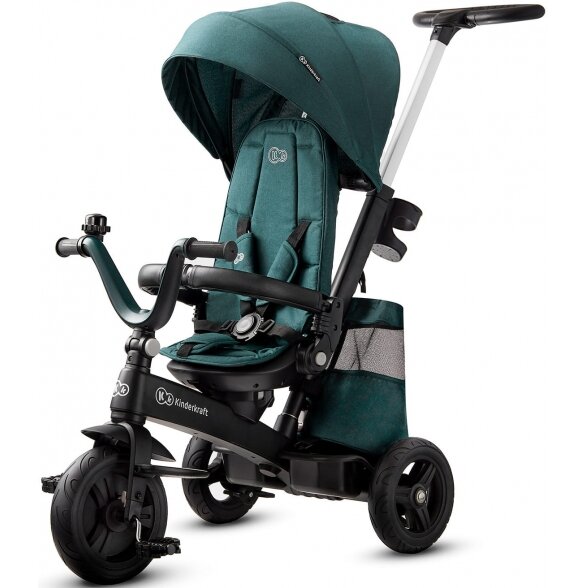 Kinderkraft EasyTwist triratukas su pasukama sėdyne | Green Kinderkraft EasyTwist triratukas su pasukama sėdyne | Green