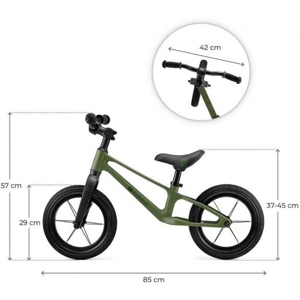 Kinderkraft Eter - lengvas balansinis dviratukas | Green 5