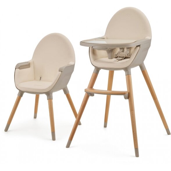 Kinderkraft Fini 2 - maitinimo kėdutė 2in1 | Beige Kinderkraft Fini 2 - maitinimo kėdutė 2in1 | Beige
