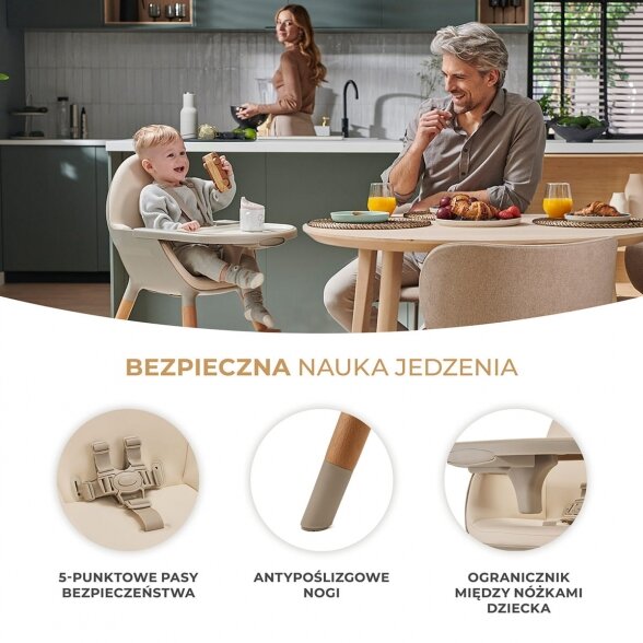 Kinderkraft Fini 2 - maitinimo kėdutė 2in1 | Grey 4 Kinderkraft Fini 2 - maitinimo kėdutė 2in1 | Grey 4