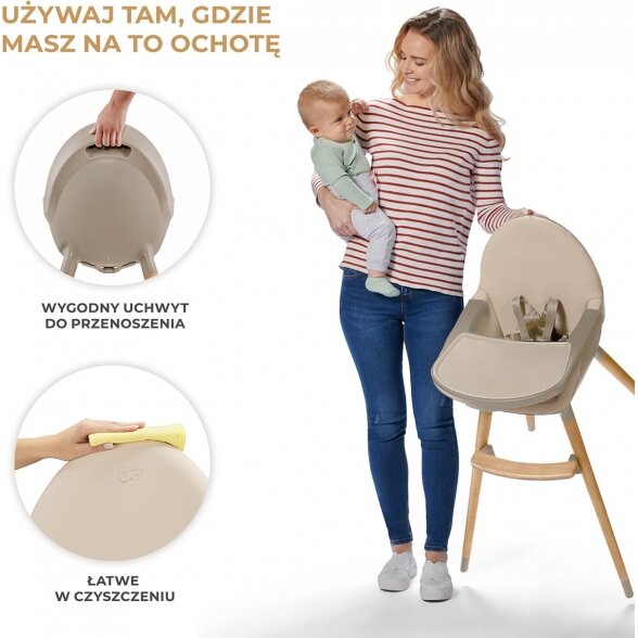 Kinderkraft Fini 2 - maitinimo kėdutė 2in1 | Grey 5 Kinderkraft Fini 2 - maitinimo kėdutė 2in1 | Grey 5