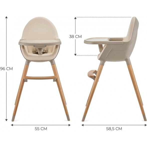 Kinderkraft Fini 2 - maitinimo kėdutė 2in1 | Grey 6 Kinderkraft Fini 2 - maitinimo kėdutė 2in1 | Grey 6
