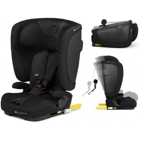 Kinderkraft Fix2Go - autokėdutė 76-150 cm, ~9-36 kg | Black