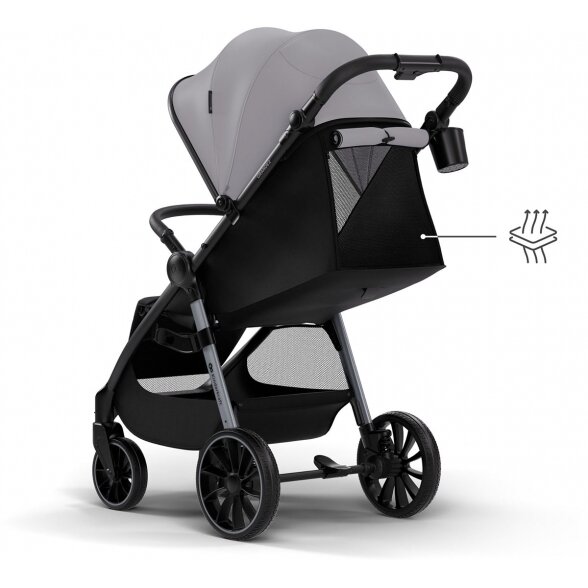Kinderkraft Grande 2 - vaikiškas sportinis vežimėlis | Moonlight Grey 10 Kinderkraft Grande 2 - vaikiškas sportinis vežimėlis | Moonlight Grey 10