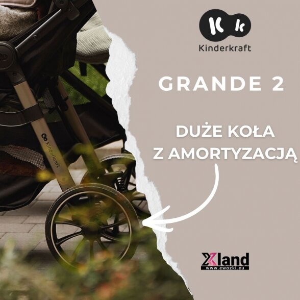 Kinderkraft Grande 2 - vaikiškas sportinis vežimėlis | Moonlight Grey 6 Kinderkraft Grande 2 - vaikiškas sportinis vežimėlis | Moonlight Grey 6