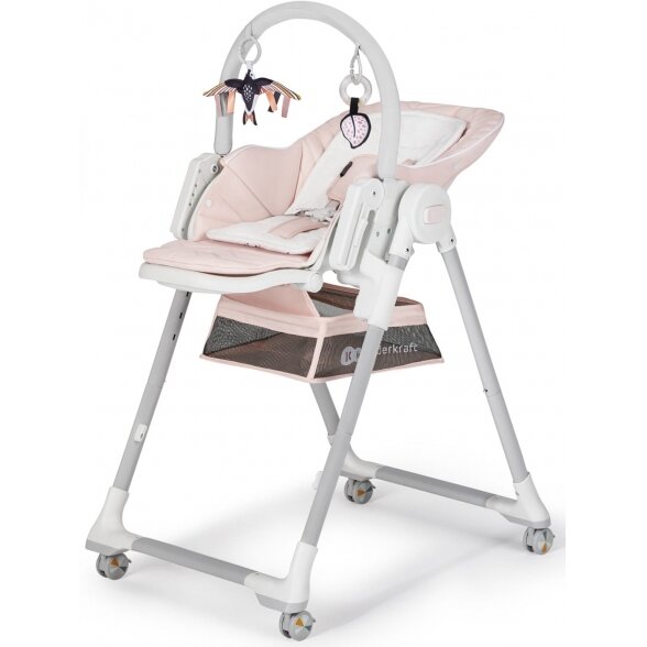 "Kinderkraft Lastree 2in1" - maitinimo kėdutė | Rožinė 2