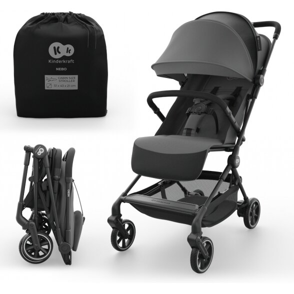 Kinderkraft Nebo - lengvas sportinis vеžimėlis | Platinum Grey Kinderkraft Nebo - lengvas sportinis vеžimėlis | Platinum Grey