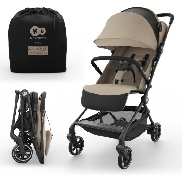 Kinderkraft Nebo - lengvas sportinis vеžimėlis | Soft Beige Kinderkraft Nebo - lengvas sportinis vеžimėlis | Soft Beige