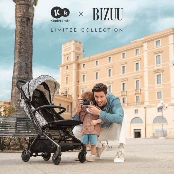 Kinderkraft Pilot 2 - sportinis vežimėlis lėktuvinis | Bizuu Lunar Black 2