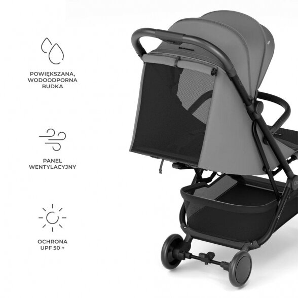 Kinderkraft Pilot 2 - sportinis vežimėlis lėktuvinis | Grey 5 Kinderkraft Pilot 2 - sportinis vežimėlis lėktuvinis | Grey 5