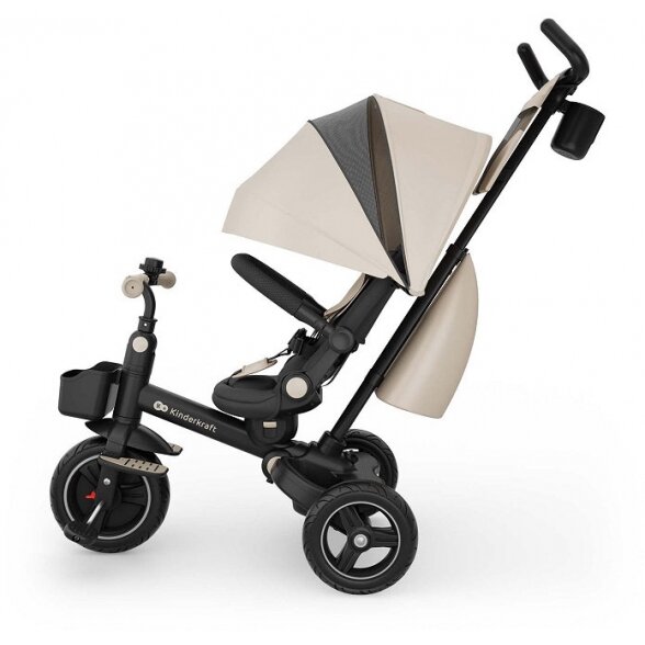 Kinderkraft Spinstep 2 Plus - vaikiškas triratukas 6in1 | Beige 4 Kinderkraft Spinstep 2 Plus - vaikiškas triratukas 6in1 | Beige 4
